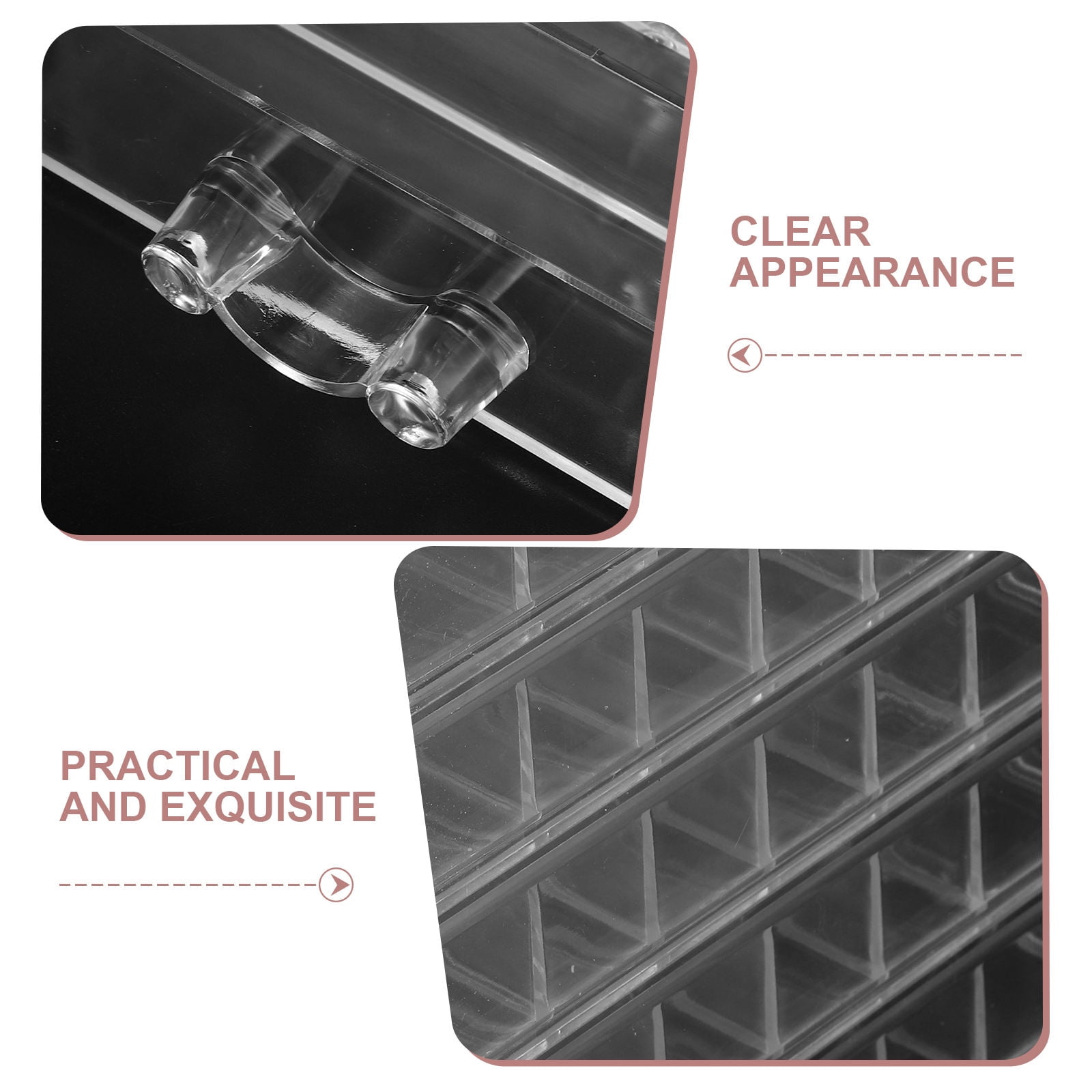 OFFIGAM Clear Plastic Jewelry Organizer for Women with 5 Layer Drawers and Multiple Independent Storage Compartments