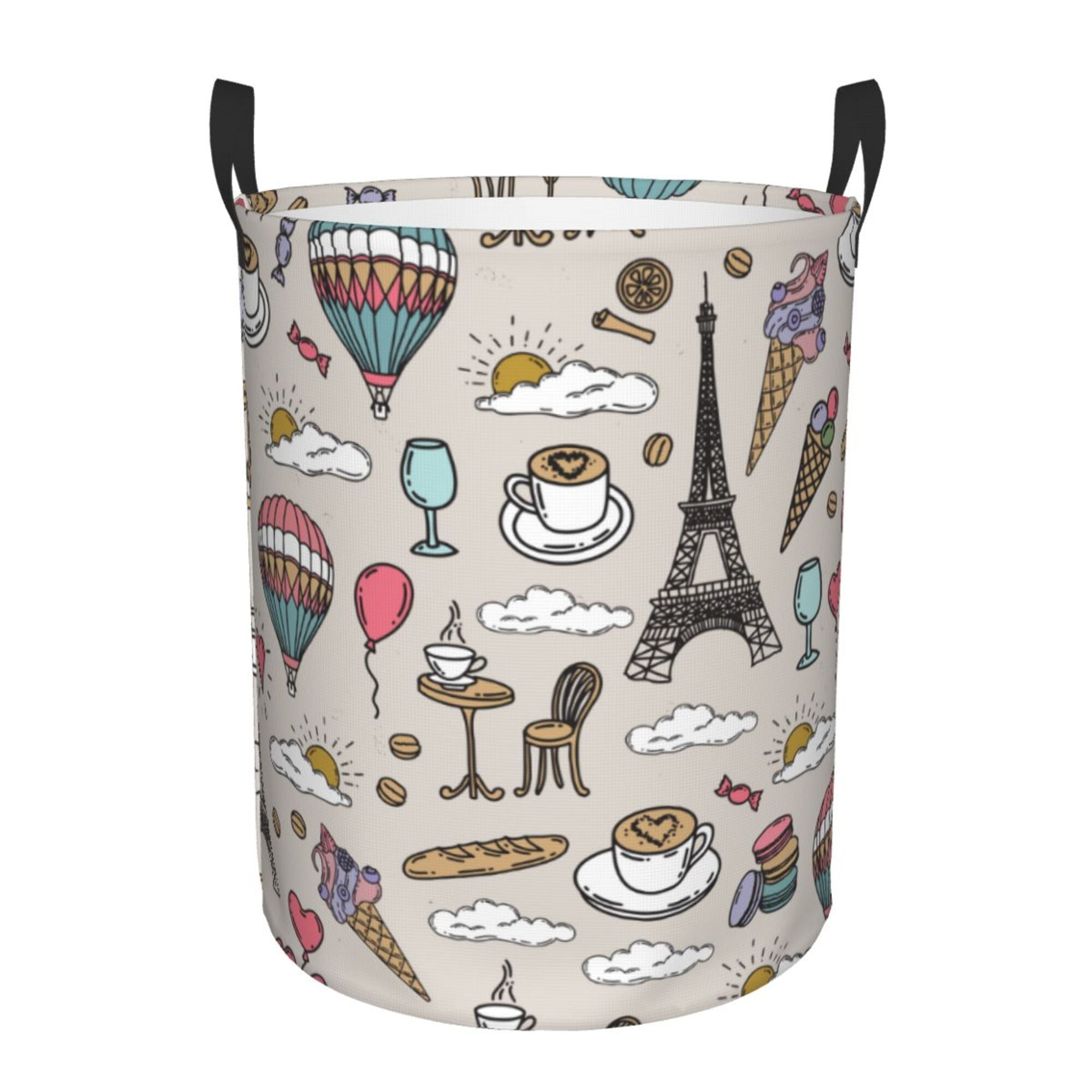 DouZhe Waterproof Collapsible Large Laundry Baskets, France Eiffel