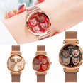 thumbnail image 2 of Creative Meow Cartoon Casual Quartet WatchRose Golden Noodle, 2 of 5