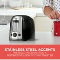 thumbnail image 6 of BLACK+DECKER 2-Slice Extra Wide Slot Toaster, Black, Silver, TR1278B, 6 of 13