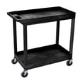 thumbnail image 1 of Carrito de almacenamiento Luxor Tub 32 x 18, 2 estantes con capacidad de 400 libras, color negro, 1 of 9