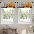 thumbnail image 2 of LALILO Kitchen Curtain Valance Pumpkin Dog Bone Shape Jar And Rod Pocket Window Curtain 52"x 18" Set of 2, 2 of 5