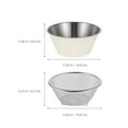 thumbnail image 2 of WEUVEB 1 Colador Y Bowl De Acero Inoxidable Para Cocina Con De Malla Fina, 2 of 6