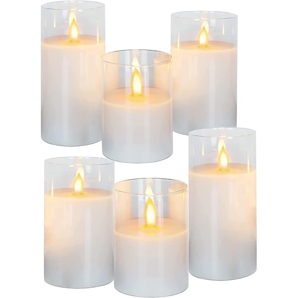 Velas Led Eléctricas Sin llama, 6 Velas Decorativas Luces Luz de Té de Decoración Flama Realista Velas para Decoraciones Navideñas en Hogar,Bodas,Fiestas,Navidad
