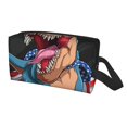 thumbnail image 2 of Goofa Blue Dinosaur Printed Toiletry Bag with Handle,Large Capacity Travel Makeup Cosmetic Bag for Women, Carry on Airport Airline Compliant Bag, 2 of 9