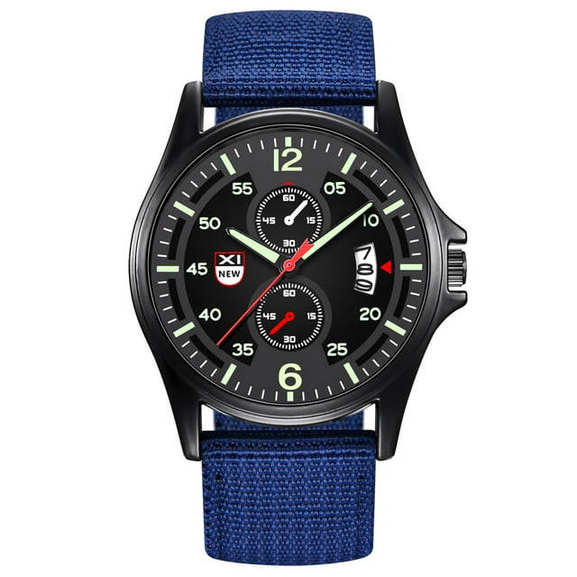 Military Nylon Waterproof Date Quartz Analog Army Mens Quartz Wrist Watches