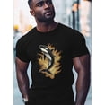 thumbnail image 2 of Killer Whale Men's T Shirts Flame Ocean T-Shirt for Men Cartoon Crew Neck Tees Cotton Tops, Black, S, 2 of 7