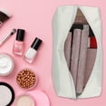 thumbnail image 3 of Unique Bargains 1 Pcs Portable Makeup Bag Toiletry Bag Cosmetic Organizer for Travel Storage Bag Polyethylene White, 3 of 7