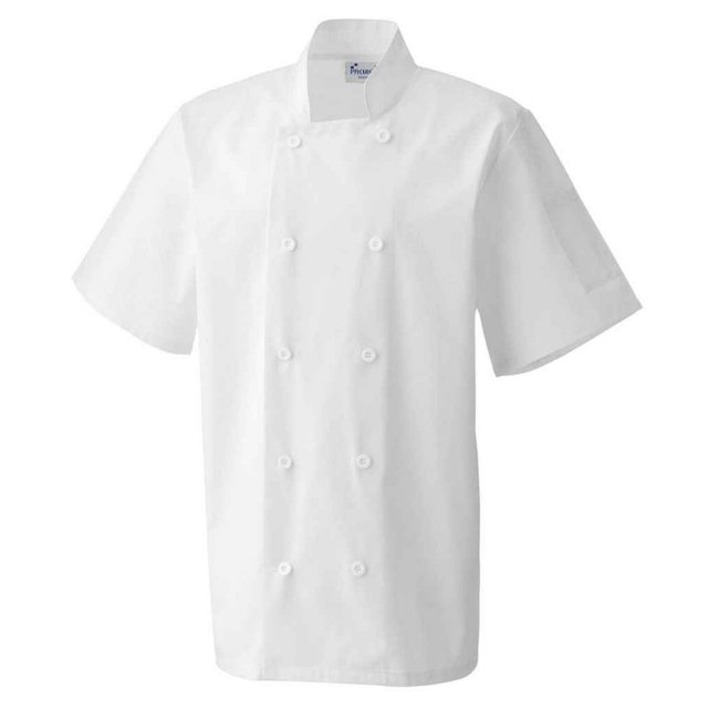 Premier Veste de Chef à Manches Courtes pour Hommes