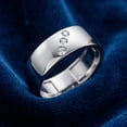 thumbnail image 4 of Pompeii Mens Three Stone Diamond Ring 10k White Gold High Polished 7mm (H,I1-I2), 4 of 5