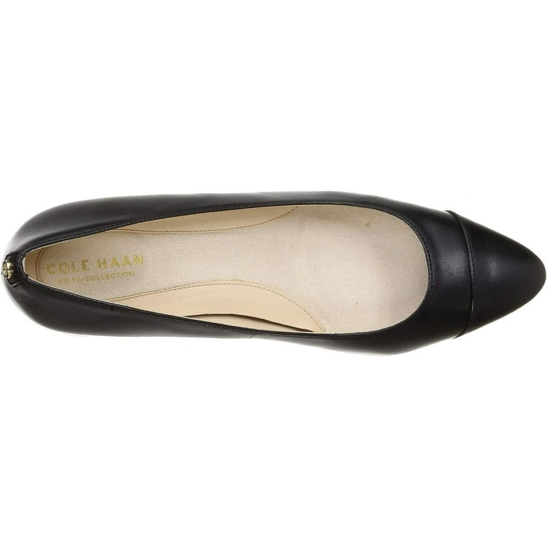 Cole Haan Women's The Go-to Block Heel Pump (45mm) 8 Black Leather