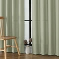 thumbnail image 4 of OVZME Bethany Light Green Curtains 84 Inches Long 2 Panels Set, Light Filtering Slub Textured Farmhouse Window Treatments with Rod Pocket for Living Room Bedroom, 40Wx84L Inch, 4 of 5