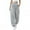 Gray, variant on Pntutb Clearance Womens Casual Solid Elastic Waist Trousers Long Straight Pants