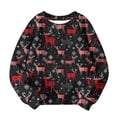 thumbnail image 4 of ersvoioy Girls Christmas Graphic Top Long Sleeve Crewneck Sweatshirt Santa Hat Print Pullover Cute Size 1-13 Years, 4 of 5