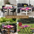 thumbnail image 5 of Square Tablecloth with Elastic Edges 34 * 34 Inch Pioneer Waterproof Flower Power Table Cover Washable Indoor and Outdoor for Party Kitchen Dinner Banquet Patio Picnic, 5 of 6