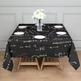 thumbnail image 3 of Math Equations Geometric Shapes Black Pattern Square Tablecloth,Waterproof Square Table Cover,Wipeable Spillproof Washable Table Cover for Home Kitchen Party Decor 52"x52"(132x132cm), 3 of 6