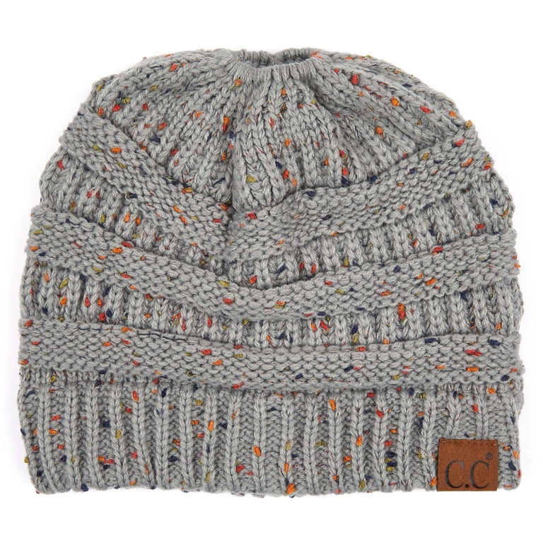 CC Confetti Messy Bun Ponytail Beanie for Adult and Teen 