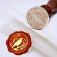 thumbnail image 3 of Sello de lacre con diseño de ramas de cuervo (1 unidad). Sello de lacre vintage de 30 mm con cabeza de latón extraíble y mango de madera. Ideal como regalo de Navidad., 3 of 9