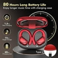 thumbnail image 2 of Wireless earbuds Bluetooth headphones 80hrs playback ear buds power display with noise canceling mic with earhooks for sports/workout/running, 2 of 14