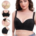 thumbnail image 5 of S-6X Plus Size Wireless Bras for Women Front Closure Push Up Bralettes Ladies Casual Solid Color Breathable Full-Coverage Full-Cup Underwear Bra, 5 of 8