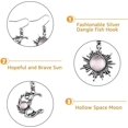 thumbnail image 4 of 8 Pairs 8 Colors Sun and Moon Earrings 8 Colors Boho Retro Opal Sun and Moon Dangle Earrings Vintage Glass Asymmetry Celestial Earrings with Iron Pins Christmas Jewelry for Women, 4 of 7