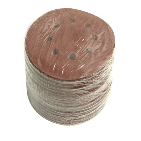 100 pack Sanding Discs 5 Inch [240 GRIT] 8 Hole Hook and Loop Backing