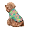 thumbnail image 5 of Fotbe Colorful Palm Leaves Print Small Dog Sweater Hoodies Pet Grey Hooded Soft Fleece Sweatshirts with Pocket Fall Winter Puppy Cat Sweaters Warm Clothes-Medium, 5 of 7