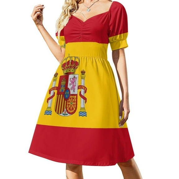 Spanish National Flag Dress Prom gown african dresses for woman