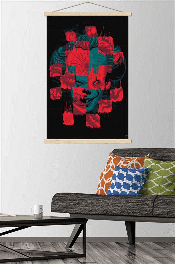 IT: Chapter 2 - Faces Wall Poster with Wooden Magnetic Frame, 22.375" x 34"