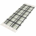 thumbnail image 4 of Sage Green Black Plaid Hallway Runner Rug 2'x5', Farmhouse Green Black Checkered Washable Kitchen Runner Rug with Tassels, Laundry Room Rugs Woven Cotton Carpet for Bedroom Entryway Front Door, 4 of 9