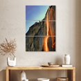 thumbnail image 2 of Elephant Stock Yosemite Fire Waterfall Wall Art - Vertical Multi Panel Canvas - Living Room Wall Decor - Nature Multi Panel - Orange And Gray Decor - 24" x 38", 2 of 8