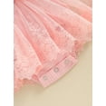 thumbnail image 6 of Newborn Infant Baby Girl Summer Jumpsuit Sleeveless Tulle Patchwork Lace Floral Romper with Headband, 6 of 8