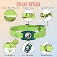 thumbnail image 3 of Collar verde para gato, collar Airtag para gato con soporte para Airtag y hebilla de seguridad, collar personalizado para gato, 3 of 5