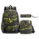 thumbnail image 1 of Mochila escolar Hiroekza de 3 piezas, gran capacidad, para viajes al aire libre y ocio. Liquidación., 1 of 2