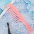 thumbnail image 3 of Peine de masaje para el cabello con dientes de una sola fila con mango, herramientas de belleza para rizado húmedo seco (rosa), 3 of 8