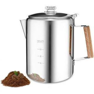 COLETTI Butte Stainless Steel Stovetop and Camping Coffee Percolator (14  Cup) (71 oz) 