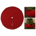 thumbnail image 3 of Abbracc Jupe de Sapin de Noël Base Fil Tricoté Tapis de Sol Décorations Rouge, 3 of 9