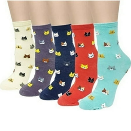 

5pairs Korean Style Creative Animal Socks Dog Panda Cat Bear Women Socks
