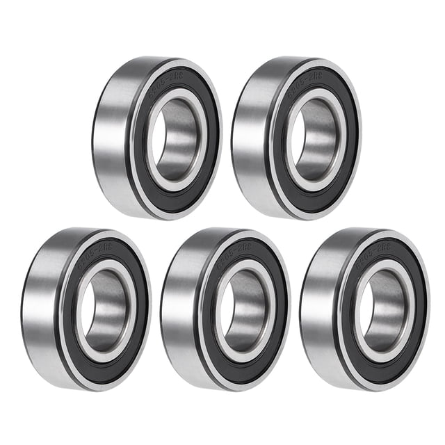 Unique Bargains 6205-2RS Roulements à Billes à Rainure Profonde Z2 25x52x15mm Acier Chromé Double Scellé 5 Pièces