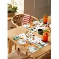 thumbnail image 4 of Placemats Set&nbsp;of 1 Thanksgiving Green Orange Pumpkin Fall Leaves Sunflower Heat Insulation Washable Place Mats, Rustic Non-Slip Table Mats for Dining Table Party Kitchen Decor,13x19 Inch, 4 of 4