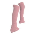 thumbnail image 3 of KiBcsLic Figure Skating Leg Warmers Knitting Long Leg Warmers Skating Socks High Footless Pink, 3 of 9