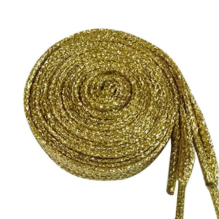 

COOLL 110cm Fashion Flat Glitter Colored Shoe Laces Canvas Sneaker Shoelaces String