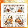 thumbnail image 3 of dinii 3 Pcs Fall Thanksgiving Buffalo Plaid Pumpkin Curtains Valances and Tiers Set for Windows Pumpkins Maple Leaf Kitchen Decor Short Curtain Set for Bedroom Treatment Decor Party Favor Supplies, 3 of 6