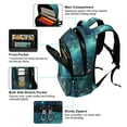 thumbnail image 5 of FORMRS Unisex Backpack Elementary School Travel Bookbag with Reflective Stripes, Magical Forest Glowing Lights, 5 of 7