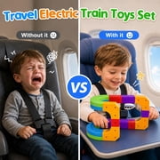 3D Stem Electric Train Set for Kids, 22PCS 3D Racing Track Toy, Portable Travel Train Toy with Travel Bag, Racing Track Sets for Kids, 3+ Years Old Boys & Girls Birthday
