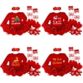 thumbnail image 2 of 4pcs Baby Girls My 1st Christmas Newborn Romper Tutu Dress Headband Leg Warmer Shoes 0-18M, 2 of 7