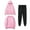 Pink3, variant on Lmnyox 3 Piece Outfits for Women Long Sleeve Hoodies Crew Neck Pullover and Jogger Pants Set Solid Color Sweatsuit