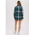 thumbnail image 5 of Bluivy Flannel Plaid Shacket, Green, 5 of 5