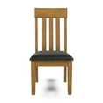 thumbnail image 2 of Raly Dining Side Chair Set of 2, Brown Faux Leather Seat, Slated Back, 2 of 5