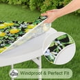 thumbnail image 5 of Round Picnic Table Cloth 100% Waterproof & Oil Proof, Elastic Fitted Table Cover for 36"-44" Round Tables, for Dining, Camping, Outdoor, 5 of 7